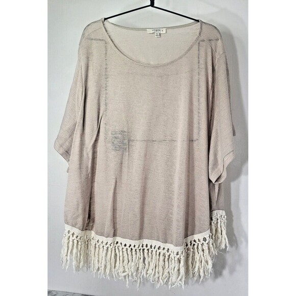 Tassel Fringe LagenLook  Boho Tunic Flowy Shabby Chic XL Umgee Blouse Shirt (2) - Picture 1 of 11